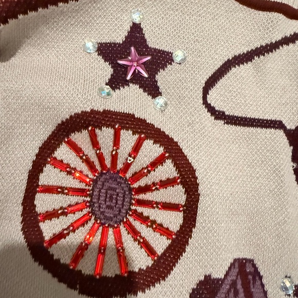 Queen of sparkles NWOT Western icon Cardigan small - Picture 8 of 11